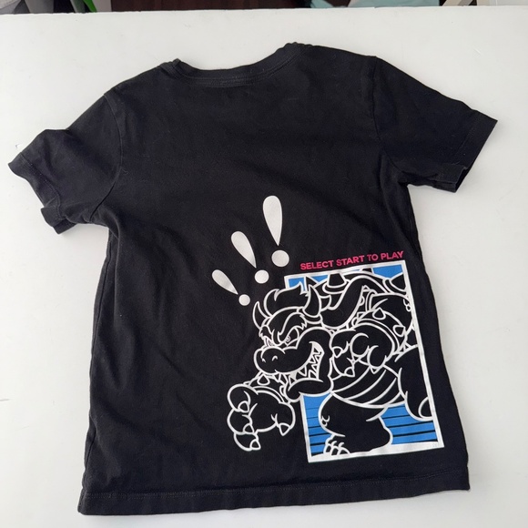 OLD NAVY Boys Small 6-7 Black Pink Blue Super Mario Brothers Short Sleeve TShirt - Picture 4 of 4